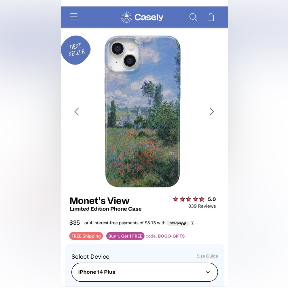 Casely Monet's View iPhone 14 Plus Case - Multicolor